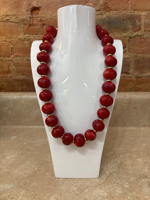 Red Marble Necklace