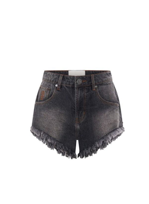 Shorts One Teaspoon Renegades High Waist Denim Shorts Worn Black Apoella