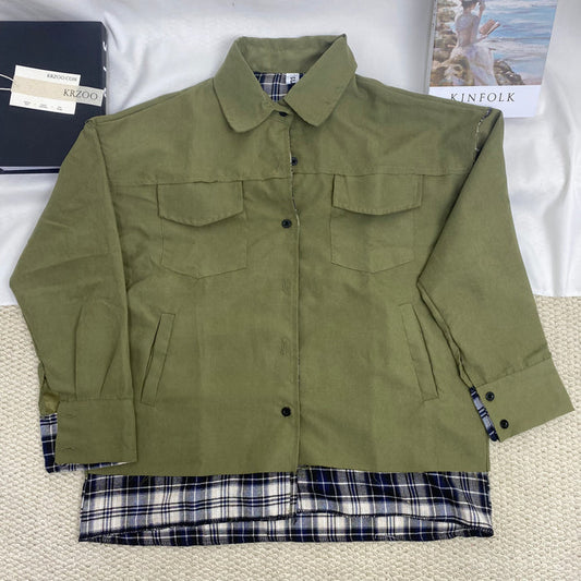 Retro Checkered Work Jacket