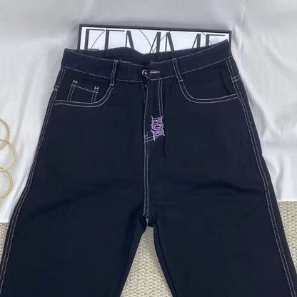 Retro Embroidered Jeans