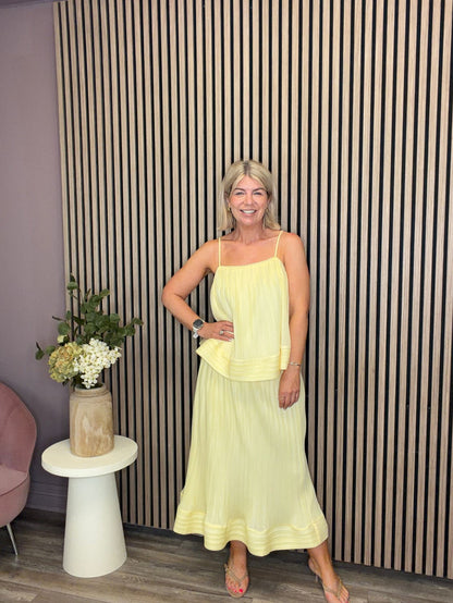 Riva Midi Skirt (French Vanilla)