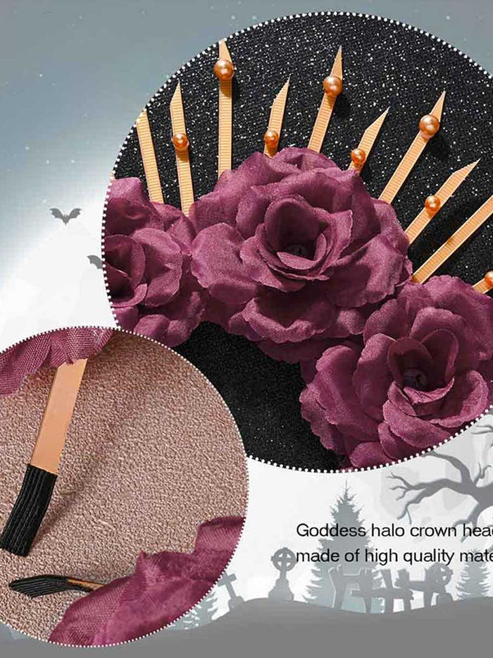Rose Wreath Goddess Spike Crown