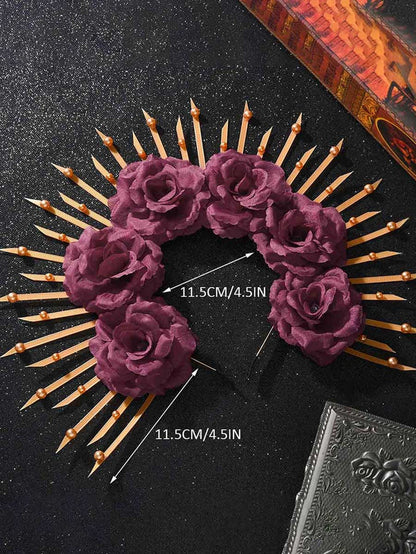 Rose Wreath Goddess Spike Crown
