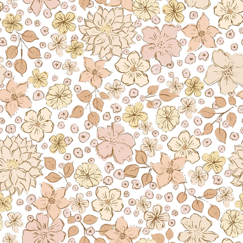 Salmon Pinky Flowerfield - Family Fabrics B.V.