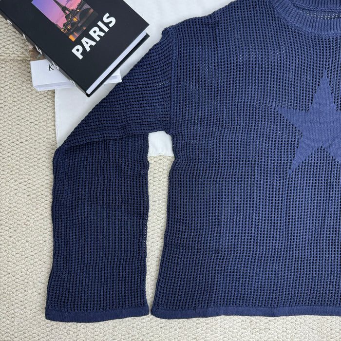 Sexy Openwork Knit Cover-Up Sweater