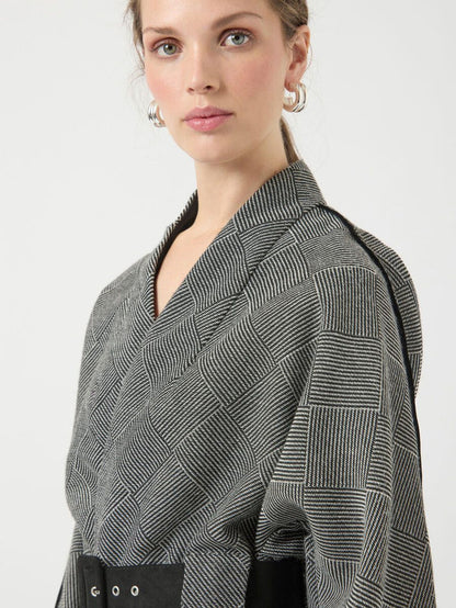 Shay Blazer Jacket (Black/White)