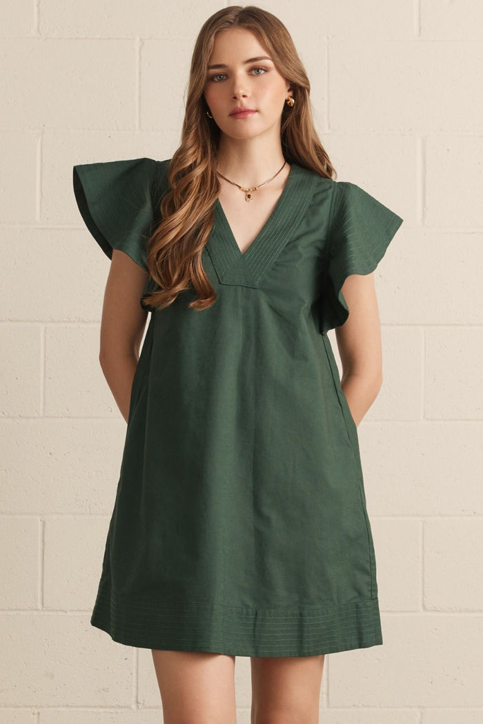 Show Me The Way Hunter Green Mini Dress