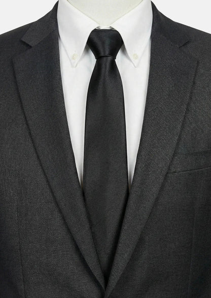 Silk Satin Black Tie - SARTORO