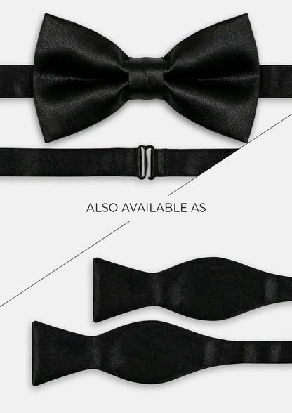 Silk Satin Black Tie - SARTORO