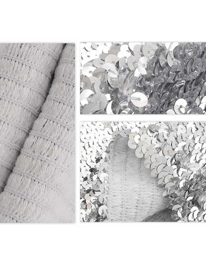 Silver Glitter Bodycon Miniskirt