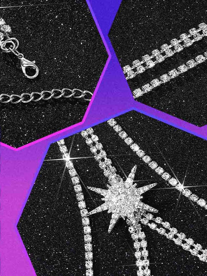 Silver Shining Star Body Chain