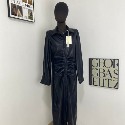Single-Breasted Ruched Dress