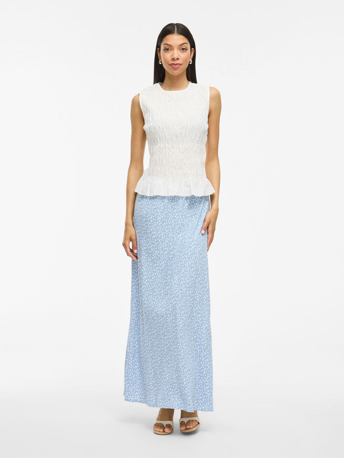 Sky Maxi Skirt (Kentucky Blue/White Flower)