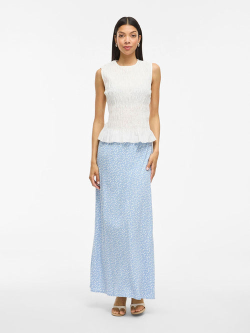 Sky Maxi Skirt (Kentucky Blue/White Flower)
