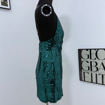 Sleeveless Sequined Backless Dress