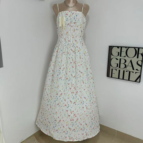 Slimming Floral Print Sundress With Ethereal Charm