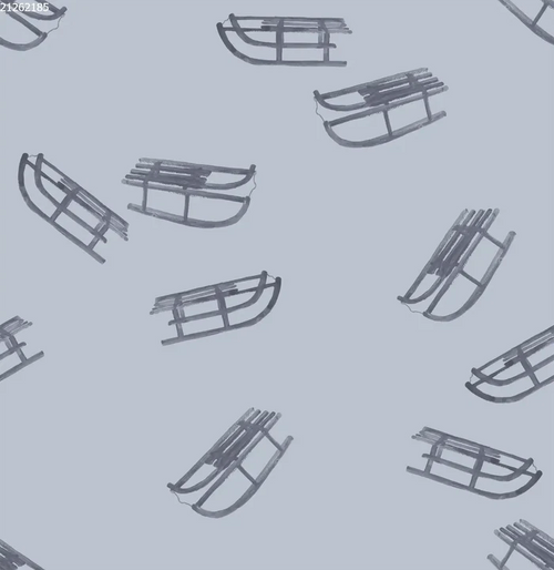 Snow Sled Blue - Family Fabrics B.V.