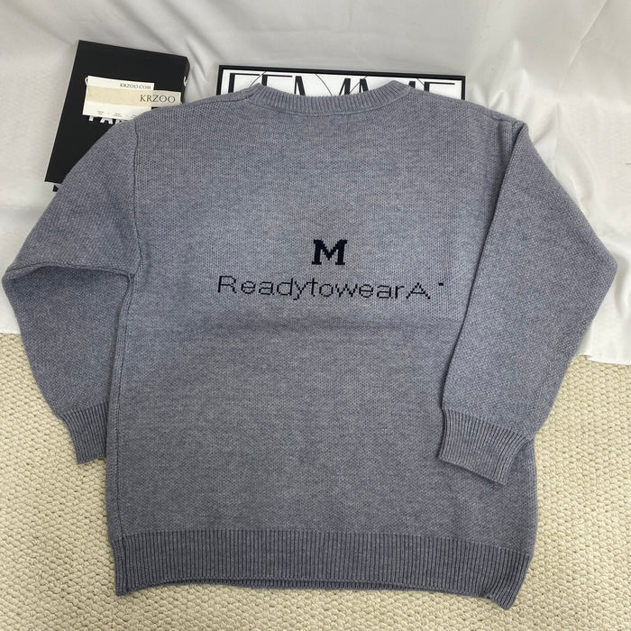 Solid Color Letter Sweater