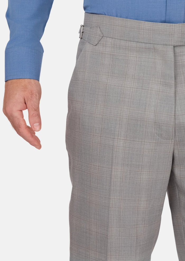 Spanish Grey Checked Pants - SARTORO