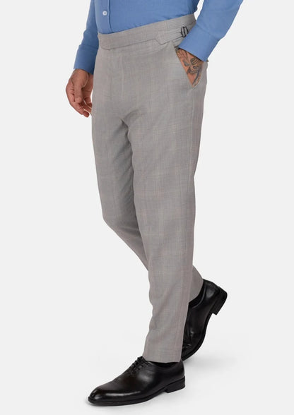 Spanish Grey Checked Pants - SARTORO