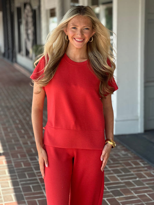 Spanx Airessentials® Crewneck Tee in Lip Stain