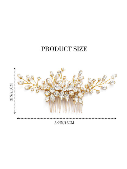 Sparkling Crystal Flower Wedding Hair Comb