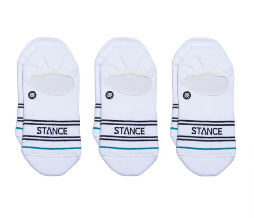 Stance Basic No Show Socks 3-Pack (White)