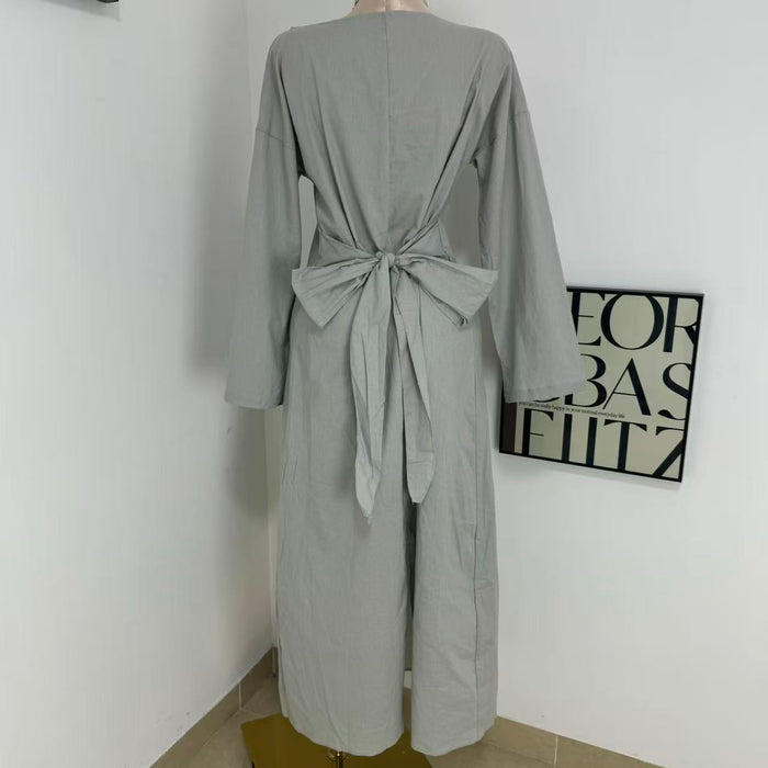 Strappy fitted dress robe