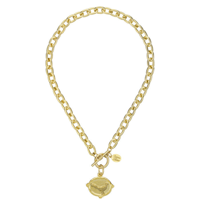 Susan Shaw Pheasant Toggle Necklace