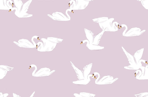 Swans Lilac - Family Fabrics B.V.