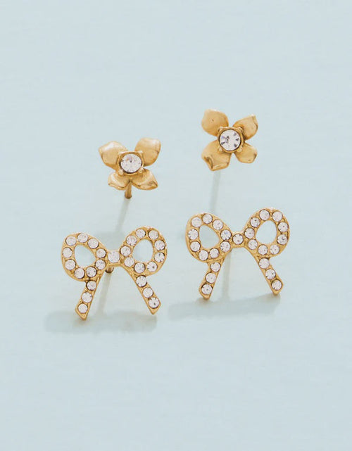 Sweet Bows Stud Earrings Set