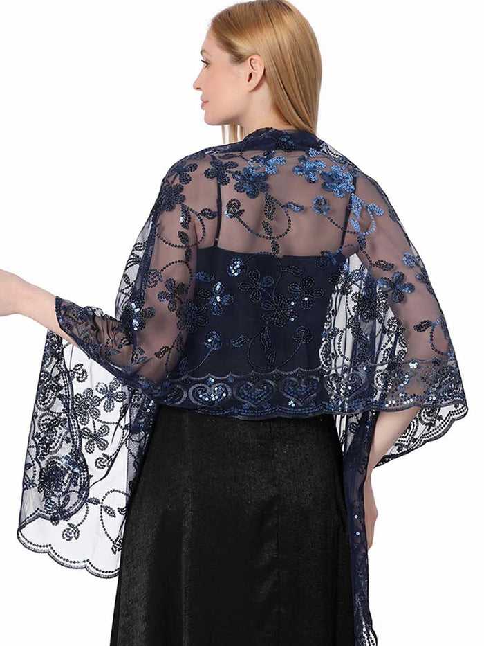 Tassel Party Scarf with Crystal Buckle