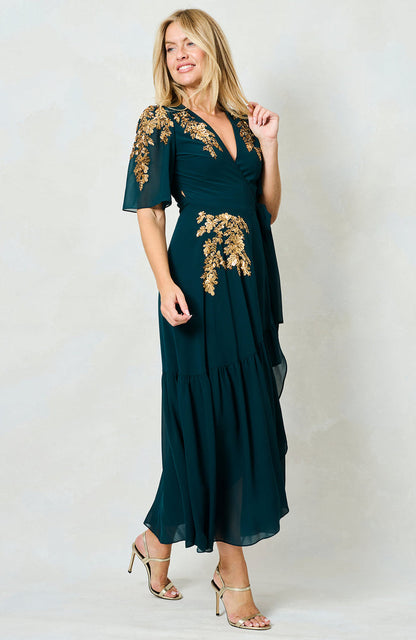 The Matilda Maxi Wrap Dress (Forest Green)