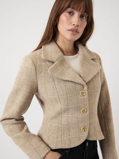 Thelma Jacket (Taupe Gray/Thela Check)