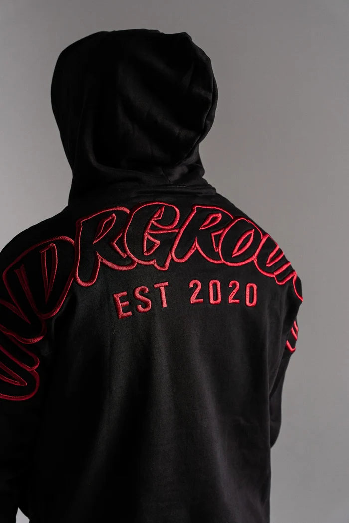 UNDRGROUND Hype Hoodie (Black/Red)
