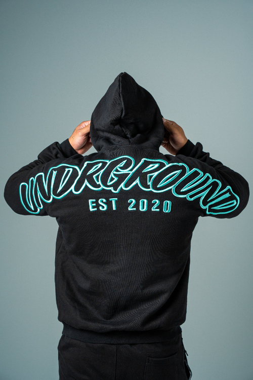 UNDRGROUND Hype Hoodie (Black/Tiffany)