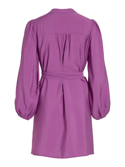 VANDY L/S SHORT DRESS (CATTLEYA ORCHID)