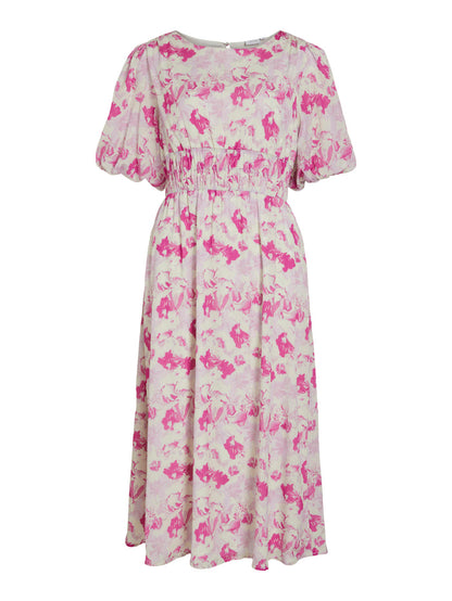Veda Midi Dress (Raspberry Rose)