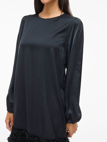 Veer Long Sleeve Mini Dress (Black Beauty)