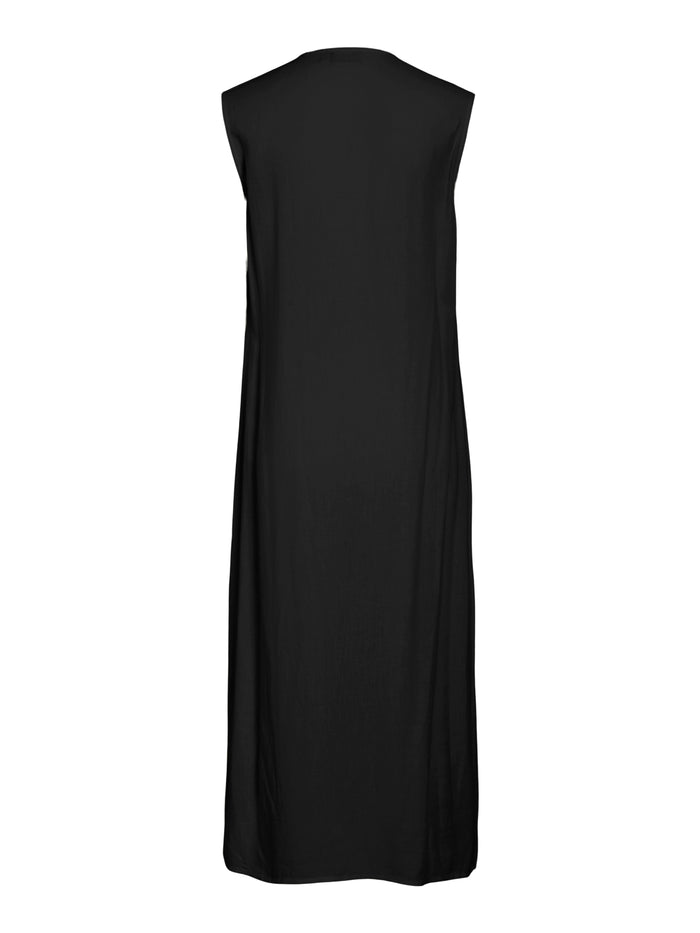 Venus Sleeveless Midi Dress (Black Beauty)
