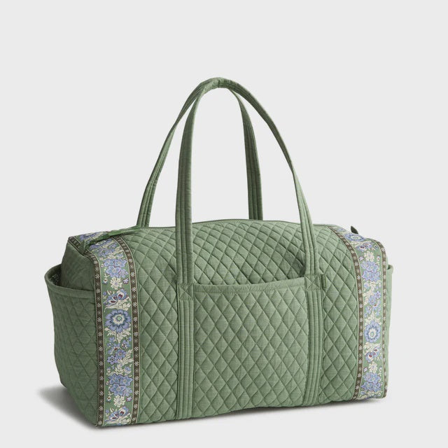 Vera Bradley Large Original Duffel Bag in Vineyard Green Chambray