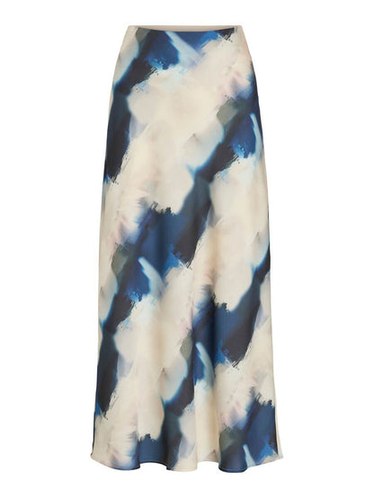Vielette High Waisted Maxi Skirt (Navy Blazer/Hia Blue)
