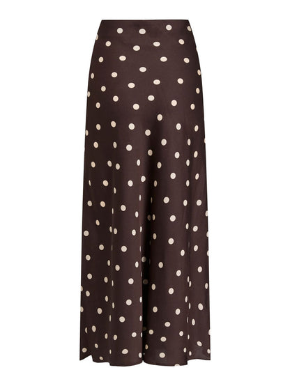 Vielette High Waisted Maxi Skirt (Sandshell/Coffee Bean)