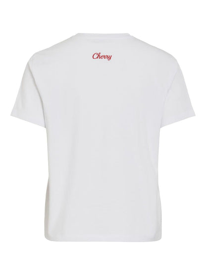 Vinora T-Shirt (White/Cherry)
