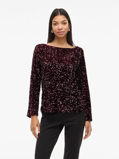 Violet Sequin Top (Fig)
