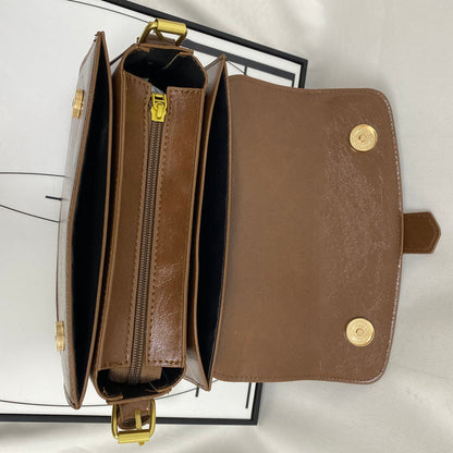 Waxed Leather Shoulder Bag
