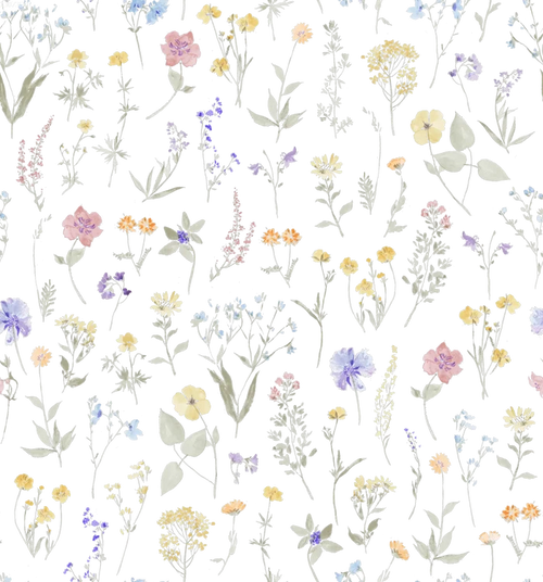 Wild Flowers Off White - Family Fabrics B.V.