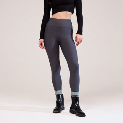 Winter Everyday High Waisted Leggings - Dark Grey