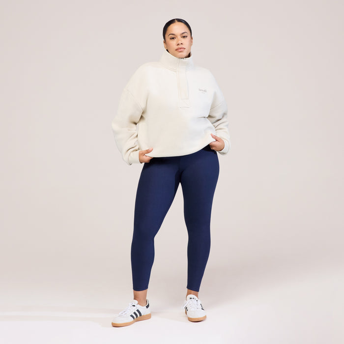 Winter Everyday High Waisted Leggings - Navy