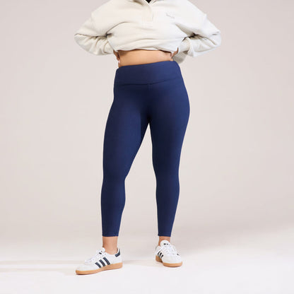 Winter Everyday High Waisted Leggings - Navy